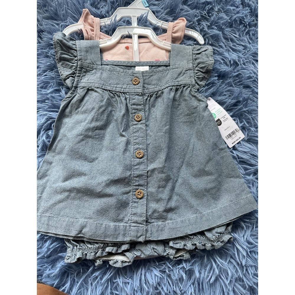 Carter's Set In Opal, Pastel Pink Top And Bottom Set 6M - Picture 4 of 5